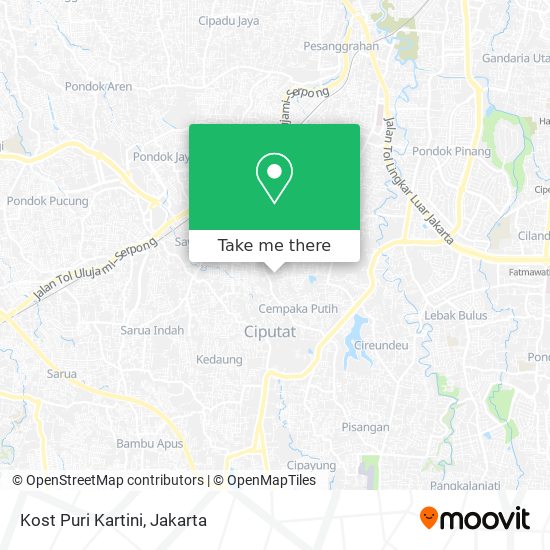 Kost Puri Kartini map