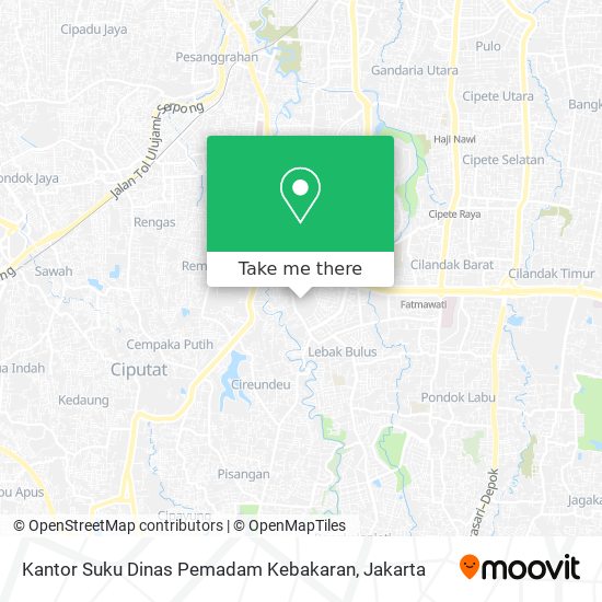 Kantor Suku Dinas Pemadam Kebakaran map