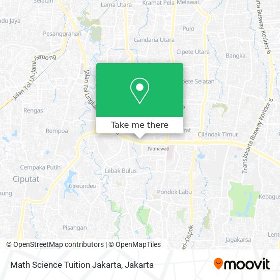 Math Science Tuition Jakarta map