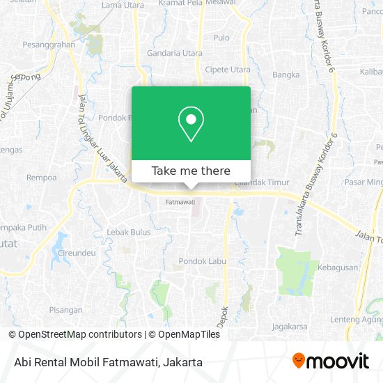 Abi Rental Mobil Fatmawati map