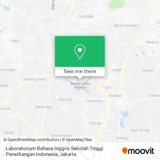 Laboratorium Bahasa Inggris Sekolah Tinggi Penerbangan Indonesia map