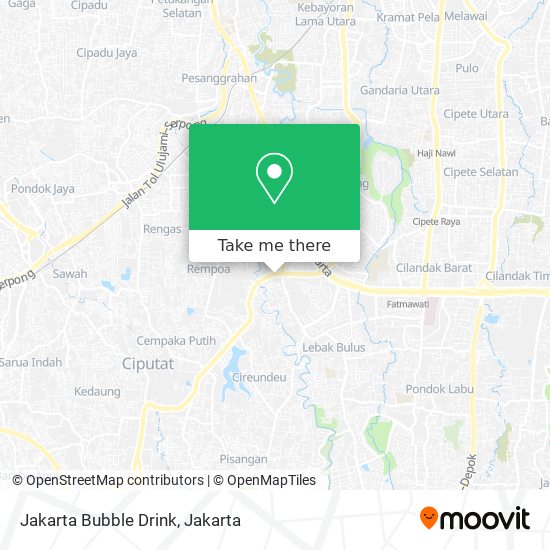 Jakarta Bubble Drink map