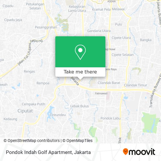 Pondok Indah Golf Apartment map