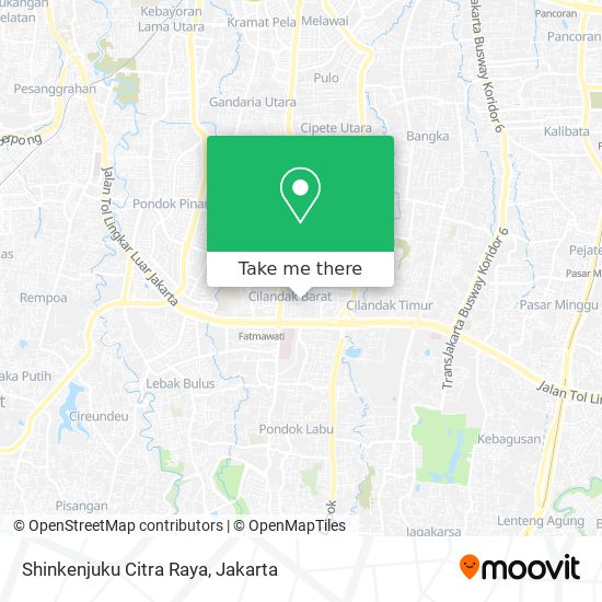 Shinkenjuku Citra Raya map