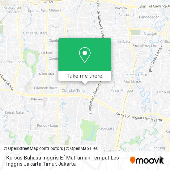 Kursus Bahasa Inggris Ef Matraman Tempat Les Inggris Jakarta Timur map