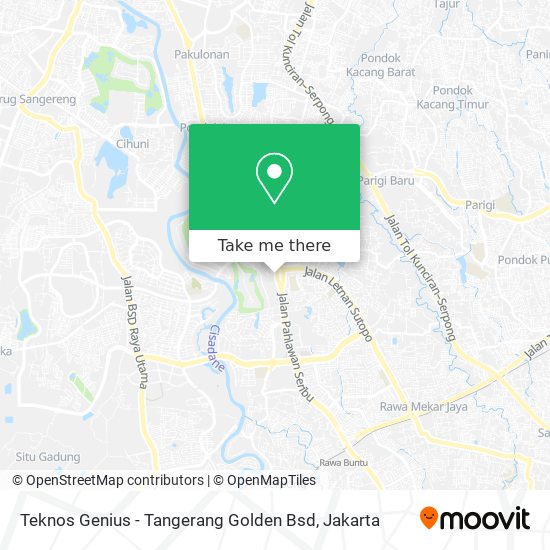 Teknos Genius - Tangerang Golden Bsd map