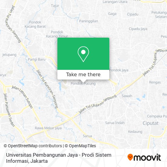 Universitas Pembangunan Jaya - Prodi Sistem Informasi map