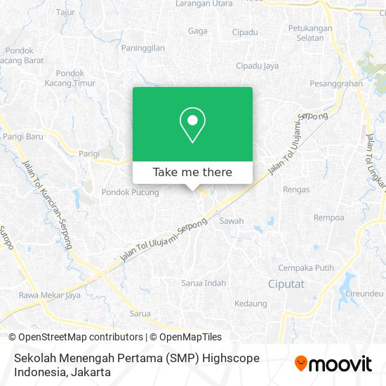 Sekolah Menengah Pertama (SMP) Highscope Indonesia map
