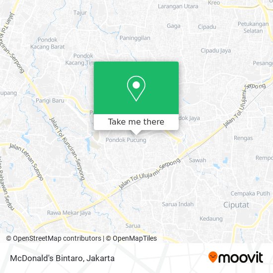 McDonald's Bintaro map