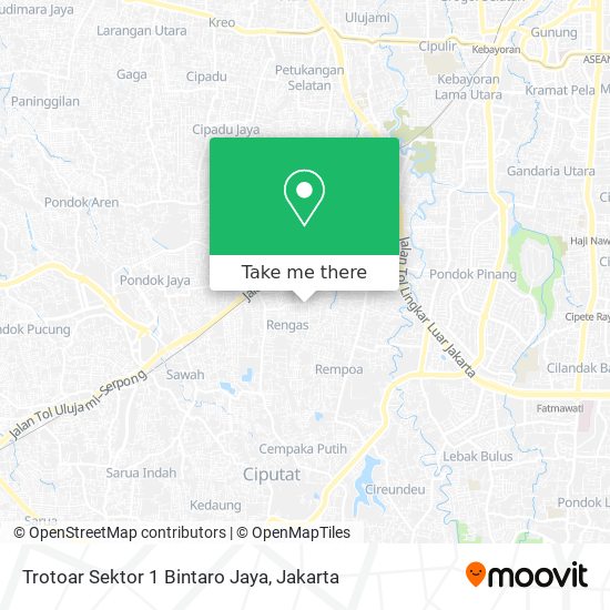 Trotoar Sektor 1 Bintaro Jaya map