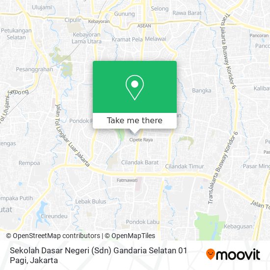 Sekolah Dasar Negeri (Sdn) Gandaria Selatan 01 Pagi map