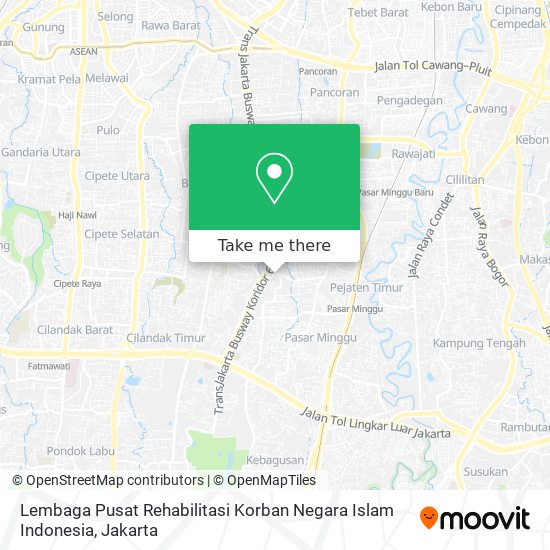 Lembaga Pusat Rehabilitasi Korban Negara Islam Indonesia map