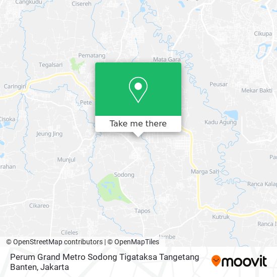 Perum Grand Metro Sodong Tigataksa Tangetang Banten map