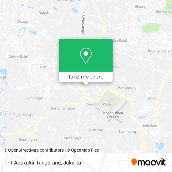 PT Aetra Air Tangerang map