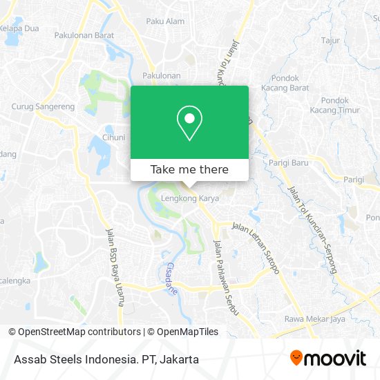 Assab Steels Indonesia. PT map