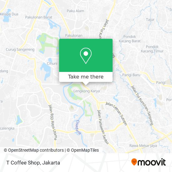 T Coffee Shop map
