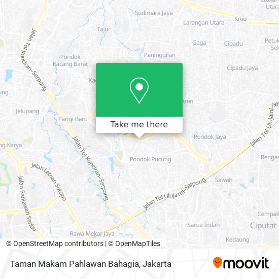 Taman Makam Pahlawan Bahagia map