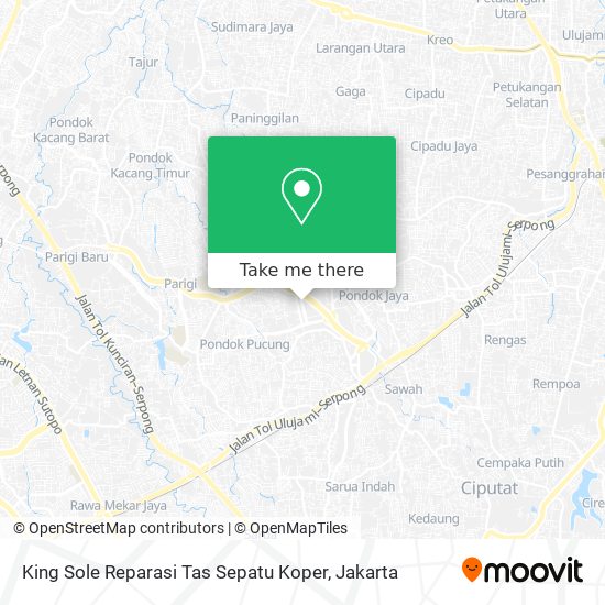 King Sole Reparasi Tas Sepatu Koper map