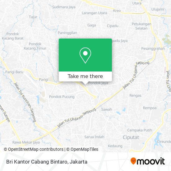 Bri Kantor Cabang Bintaro map