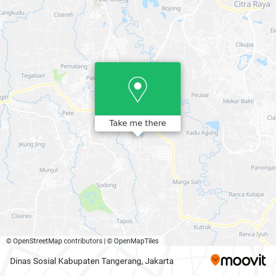 Dinas Sosial Kabupaten Tangerang map