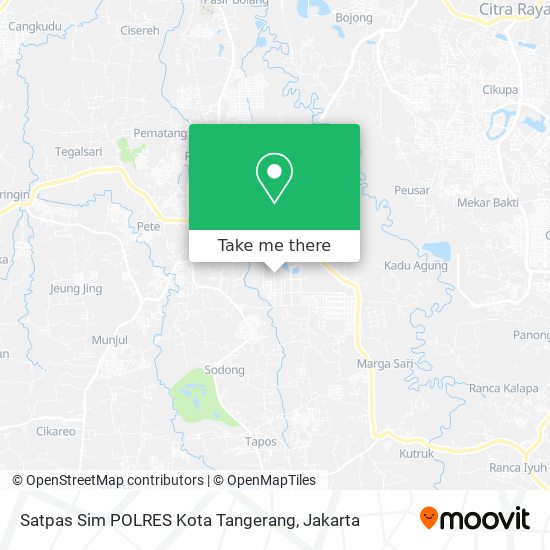 Satpas Sim POLRES Kota Tangerang map