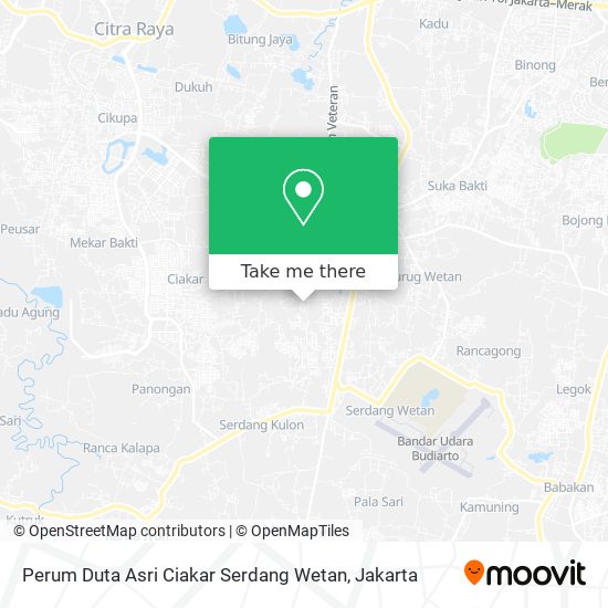 Perum Duta Asri Ciakar Serdang Wetan map