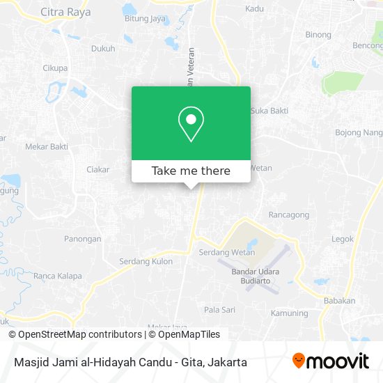 Masjid Jami al-Hidayah Candu - Gita map