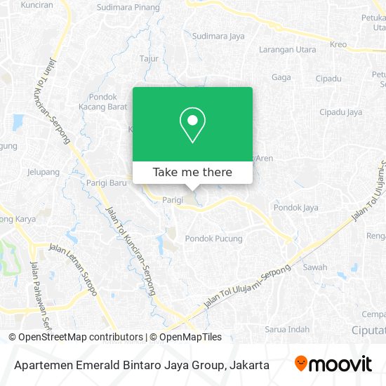 Apartemen Emerald Bintaro Jaya Group map