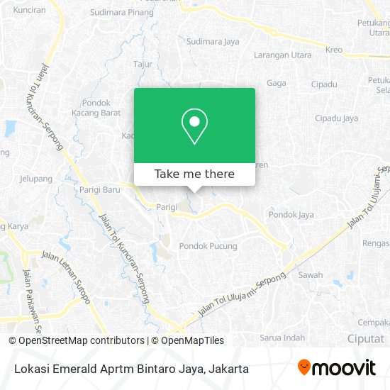 Lokasi Emerald Aprtm Bintaro Jaya map