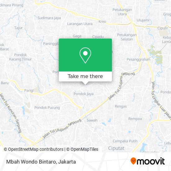 Mbah Wondo Bintaro map