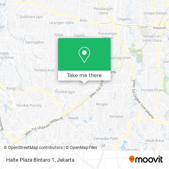 Halte Plaza Bintaro 1 map