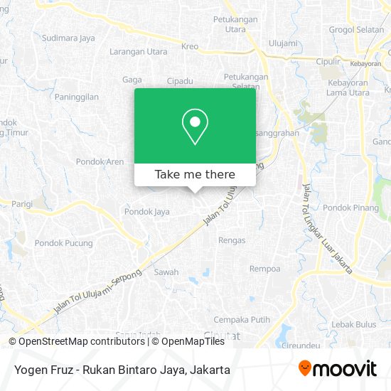 Yogen Fruz - Rukan Bintaro Jaya map
