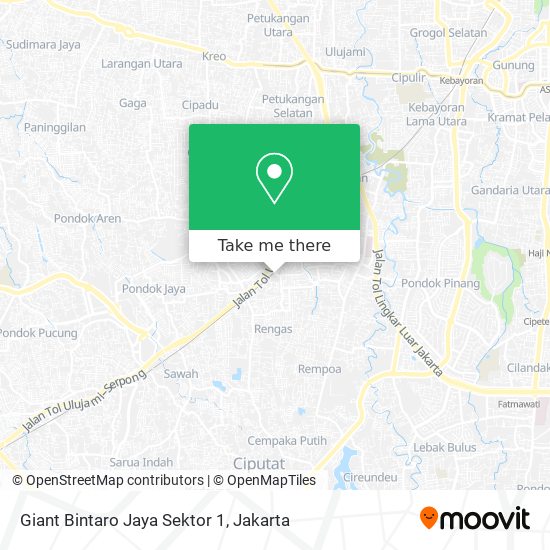 Giant Bintaro Jaya Sektor 1 map