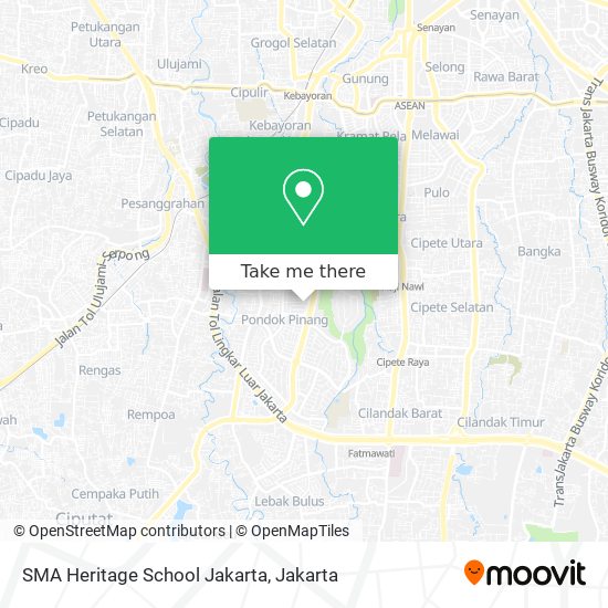 SMA Heritage School Jakarta map
