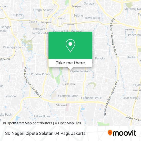 SD Negeri Cipete Selatan 04 Pagi map