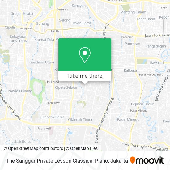 The Sanggar Private Lesson Classical Piano map