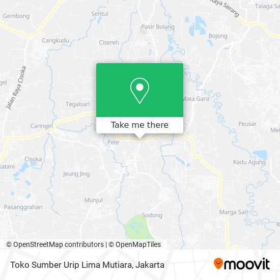 Toko Sumber Urip Lima Mutiara map