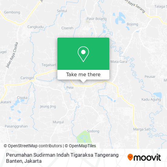 Perumahan Sudirman Indah Tigaraksa Tangerang Banten map