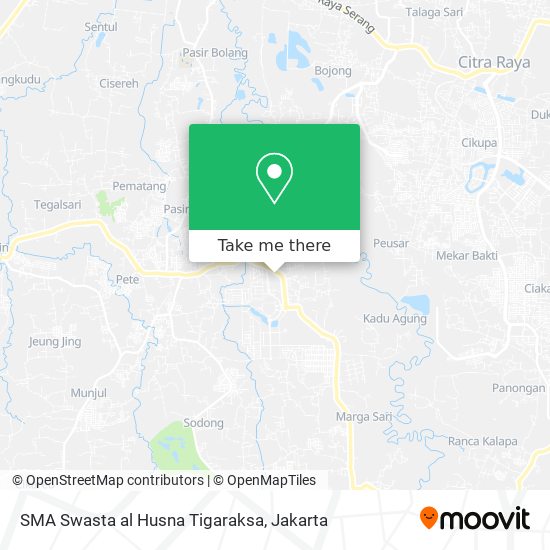 SMA Swasta al Husna Tigaraksa map