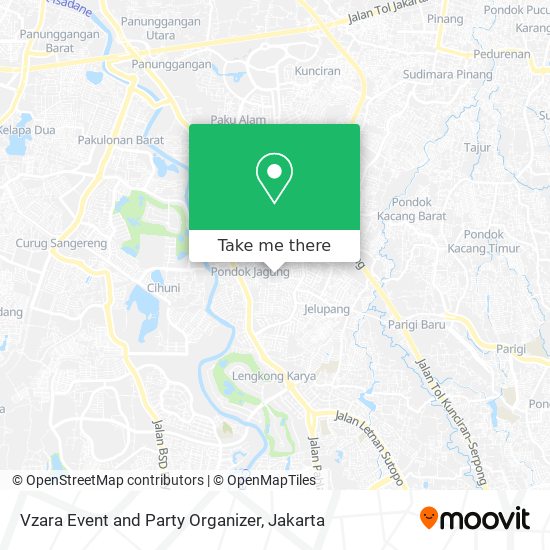 Vzara Event and Party Organizer map