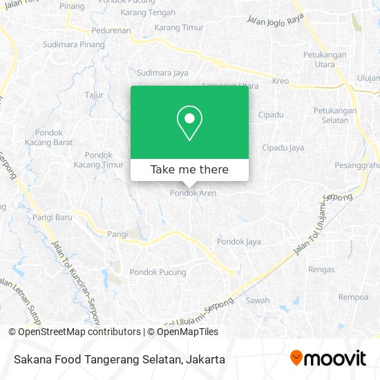 Sakana Food Tangerang Selatan map