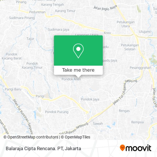 Balaraja Cipta Rencana. PT map