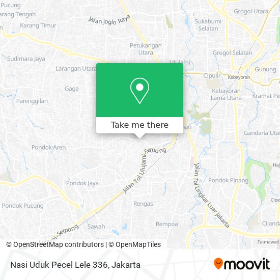 Nasi Uduk Pecel Lele 336 map