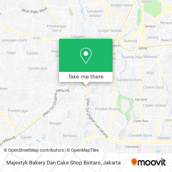 Majestyk Bakery Dan Cake Shop Bintaro map