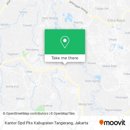 Kantor Dpd Pks Kabupaten Tangerang map