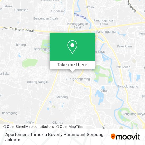 Apartement Trimezia Beverly Paramount Serpong map