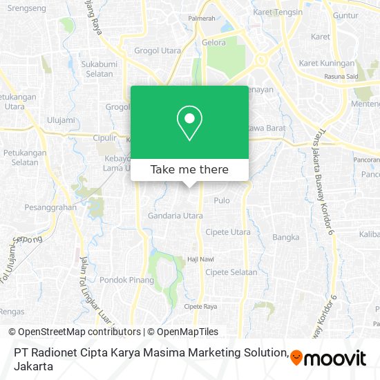 PT Radionet Cipta Karya Masima Marketing Solution map