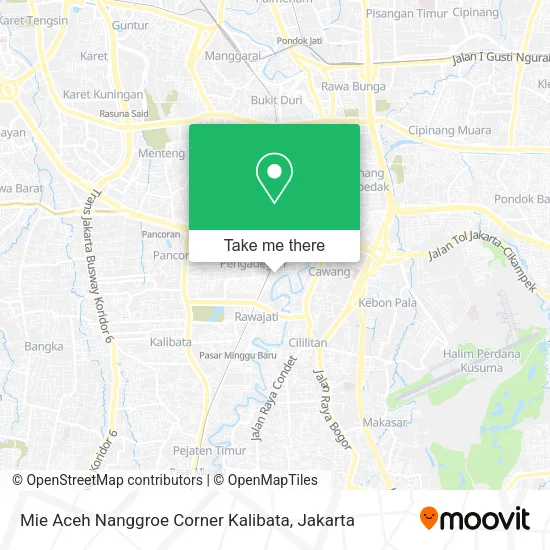 Mie Aceh Nanggroe Corner Kalibata map