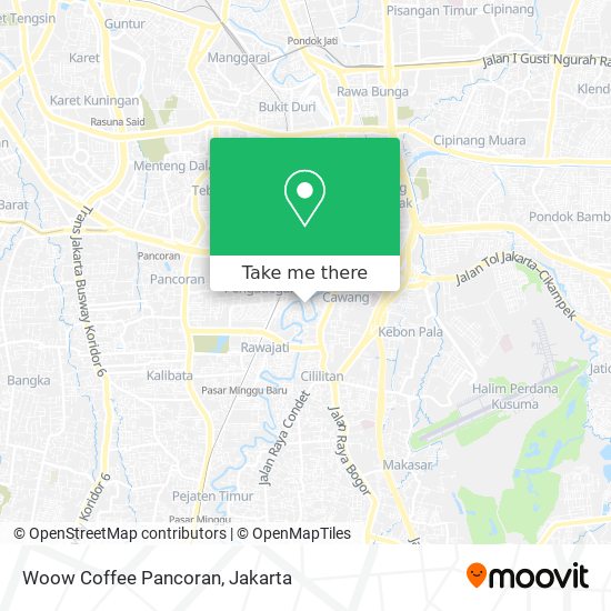Woow Coffee Pancoran map