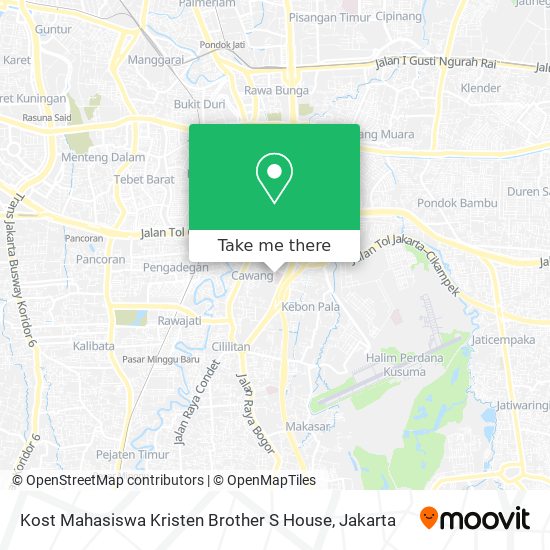 Kost Mahasiswa Kristen Brother S House map